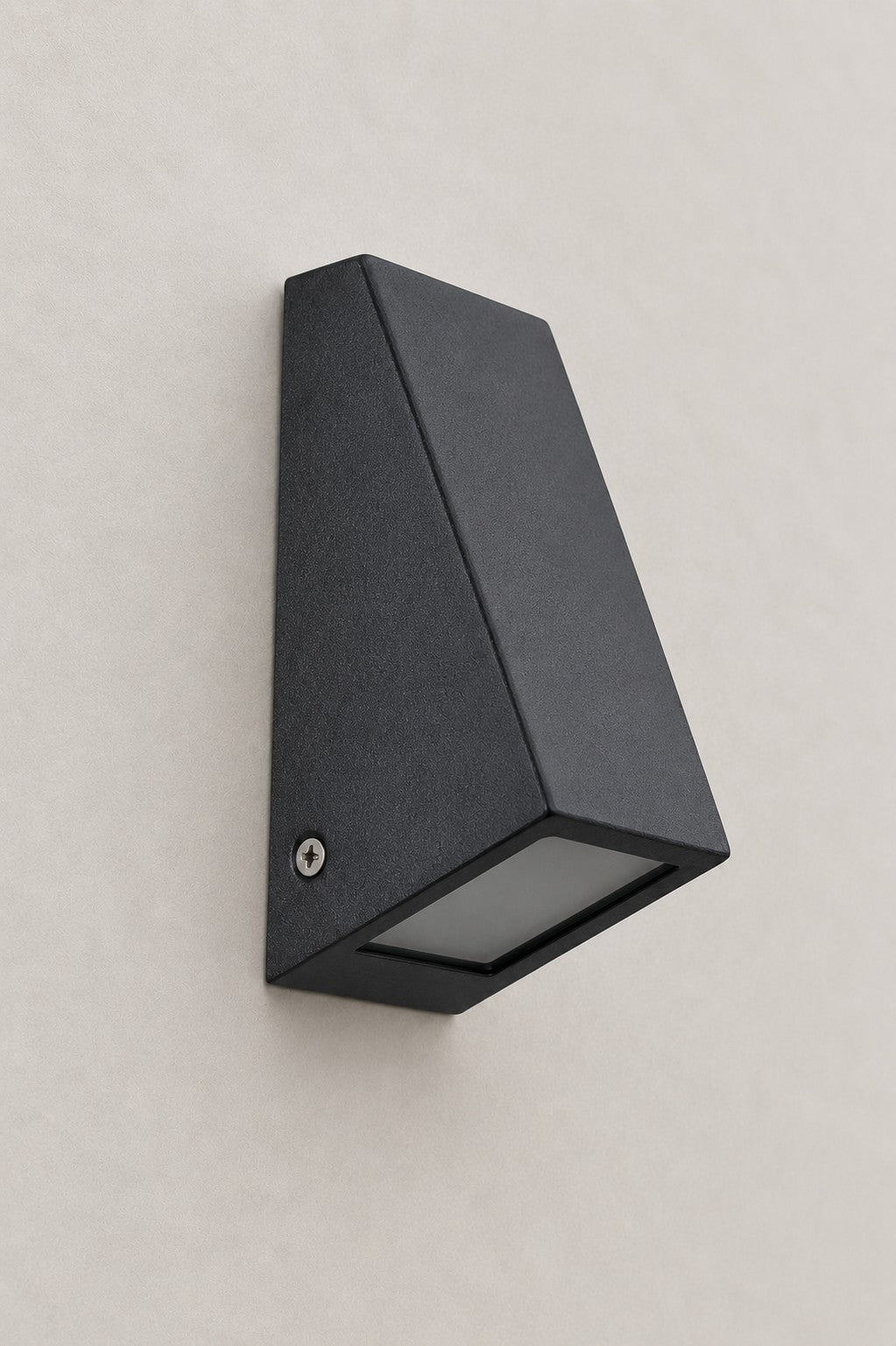Black Mills Exterior Wall Light with architectural wedge silhouette for modern outdoor lighting