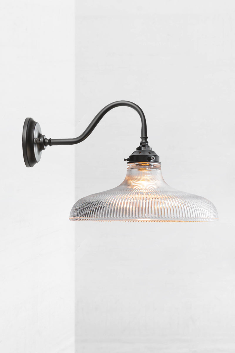 large Cobram Glass Shade on gooseneck arm