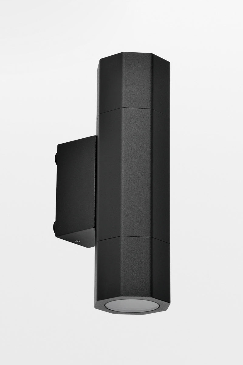 Black Cronulla up down exterior spotlight, IP65 rated