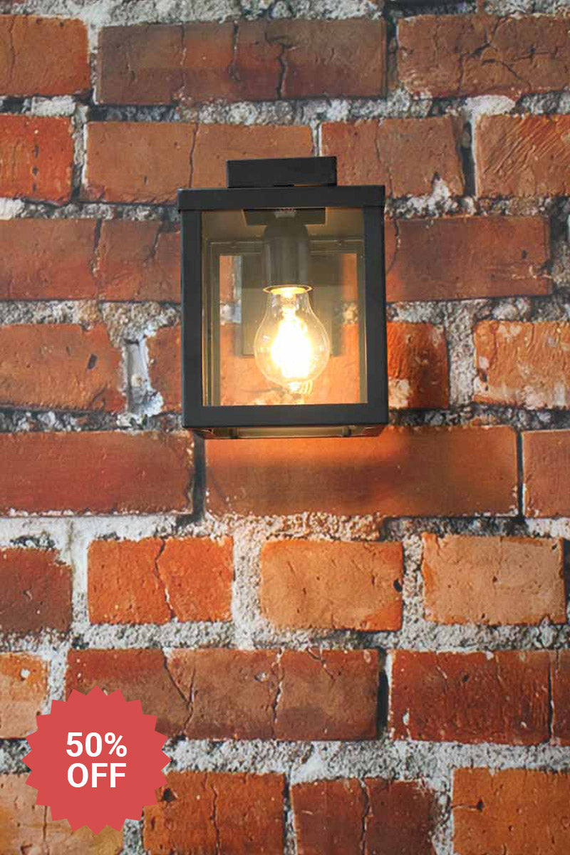 Black outdoor light for undercover outdoor areas