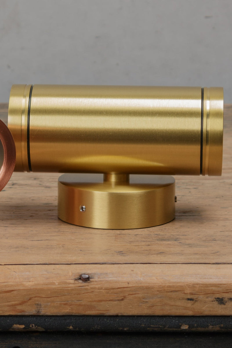 close up of the brass finish