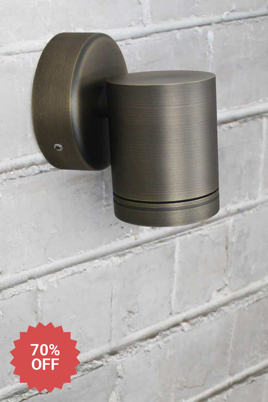 Natural brass outdoor LED spotlight