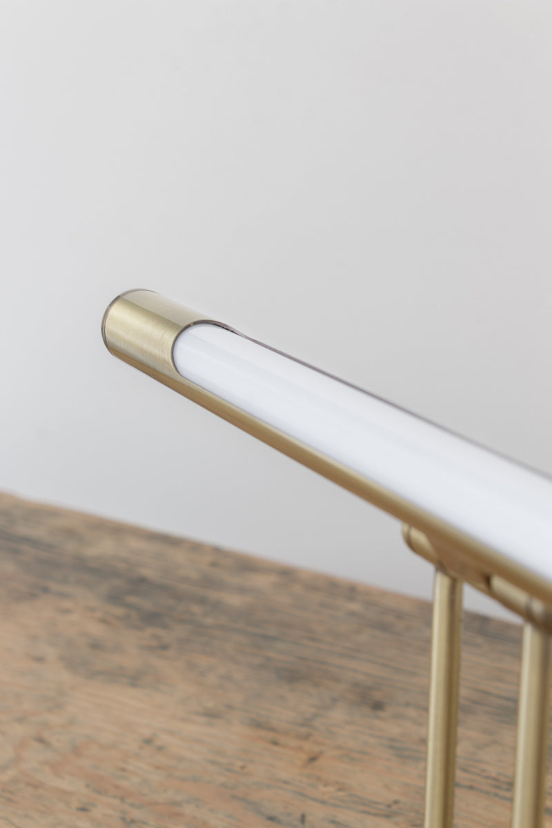 Close up of the opal diffuser for the small brass picture light. 