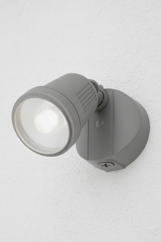 Silver outdoor floodlight without sensor