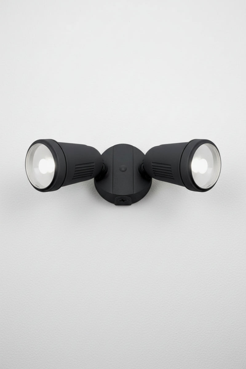 Tulse Twin CCT LED Adjustable Sensor Floodlight in black without sensor