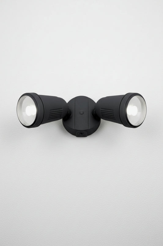 Tulse Twin CCT LED Adjustable Sensor Floodlight in black without sensor