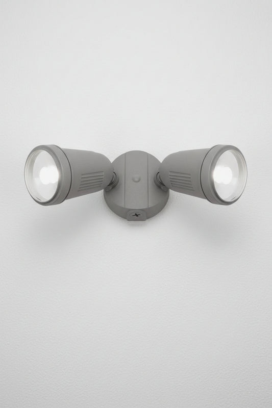 Tulse Twin CCT LED Adjustable Sensor Floodlight in silver without sensor