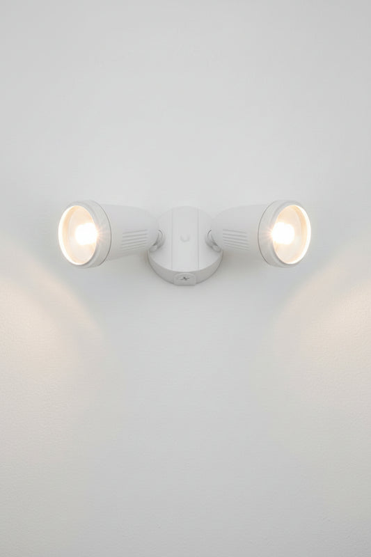 Tulse Twin CCT LED Adjustable Sensor Floodlight in white without sensor