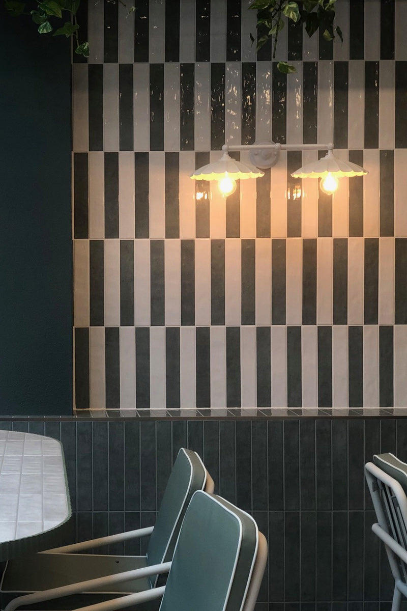 double wall light in pub