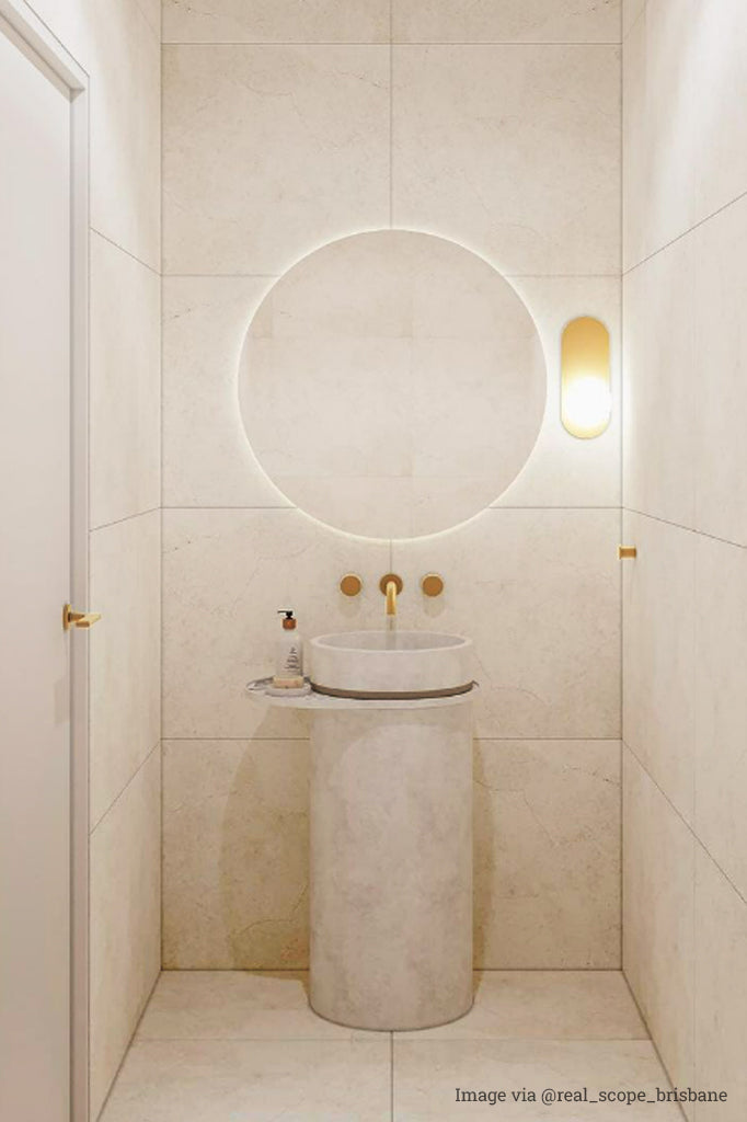 wall light in bathroom