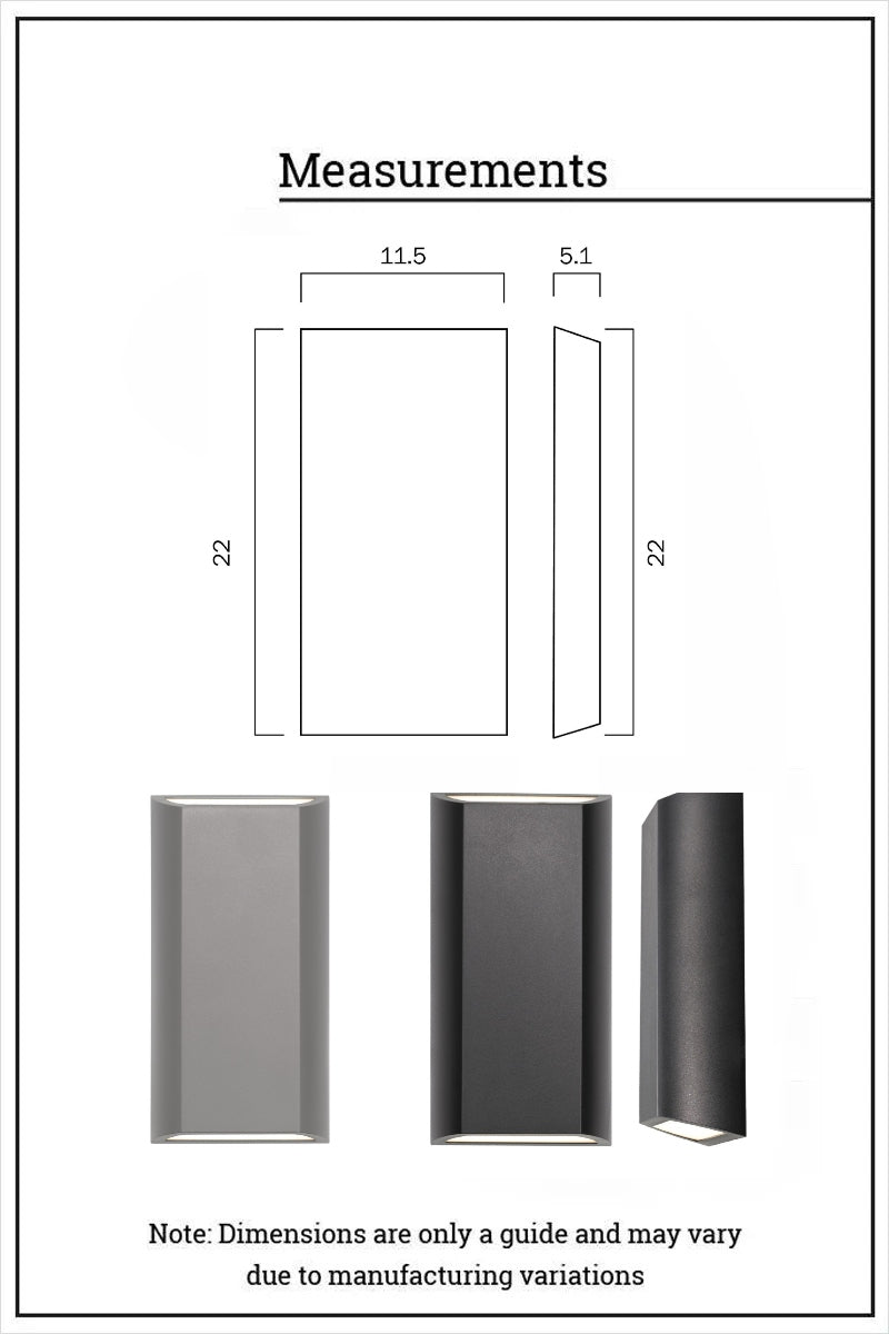 Vertical up down light measurements