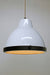 White Loft Pendant Light with Flat glass shade cover and jute cord