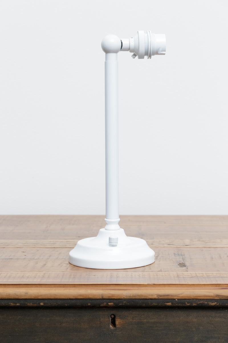 Long B22 wall arm in white finish