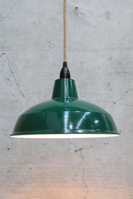 Warehouse Ceiling Pendant Light with green shade_small