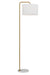 Elmont Floor Lamp in ivory and brass