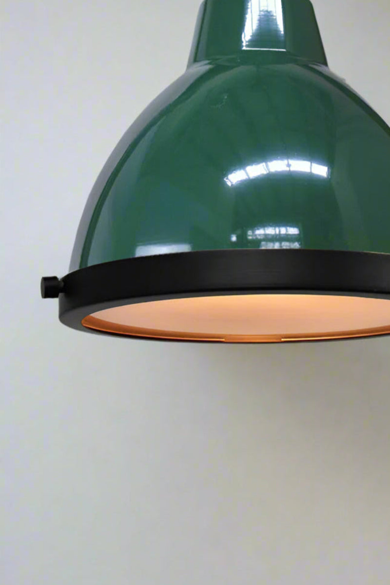 Frosted Glass Guard Cover on a federation gree industrial shade.
