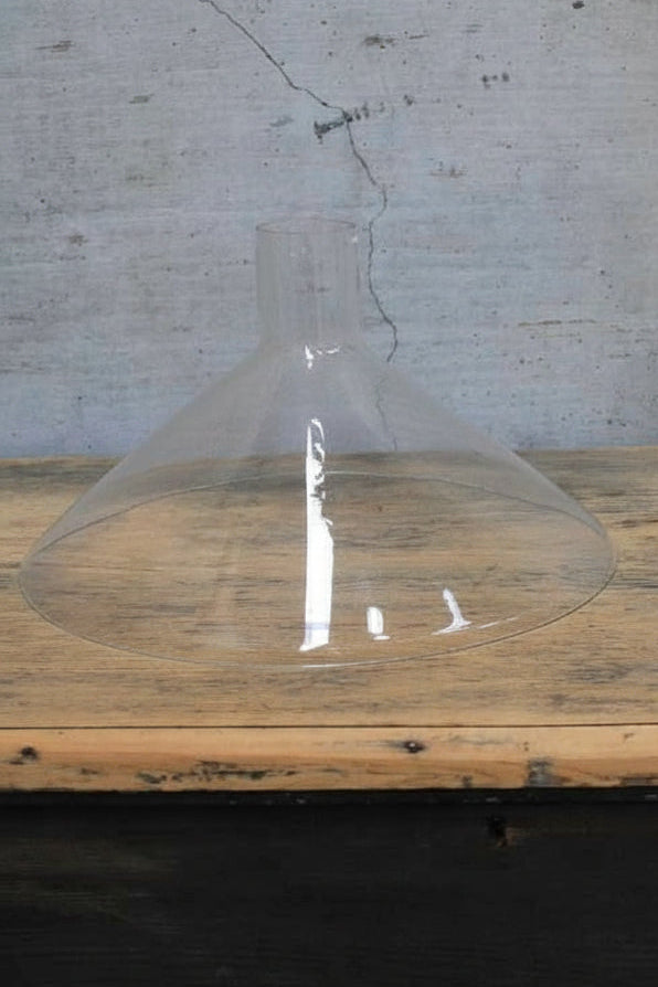 Glass lab funnel shades in large 