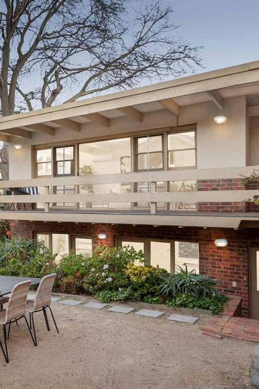 Robe Oval Caged Eylid Bunker Lights in white on house