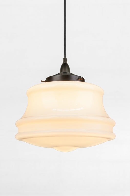 Classic glass light shade that is versatile among a multitude of different decor styles