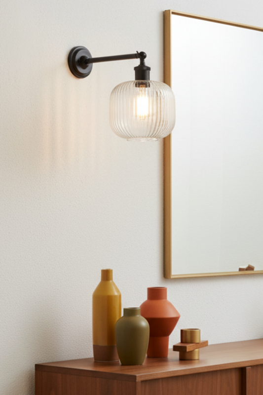 lamp near mirror