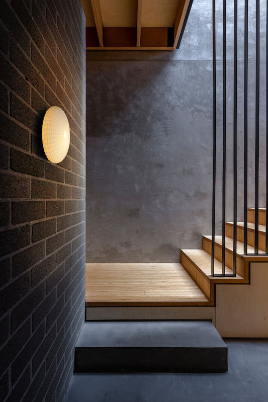 Regents Glass Wall Light in hallway