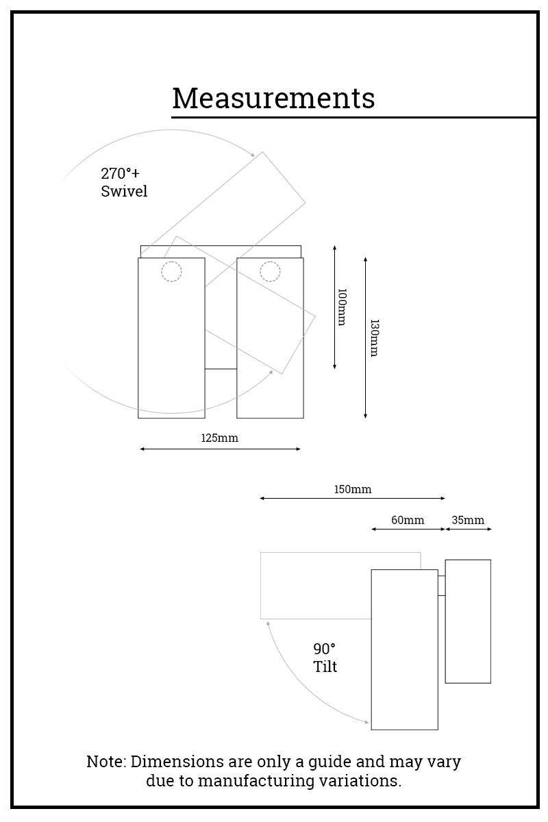 Technical drawing of a swivel chair with dimensions