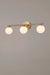Banff Multi Light Linear Wall Light in Gold finish with 3 lights