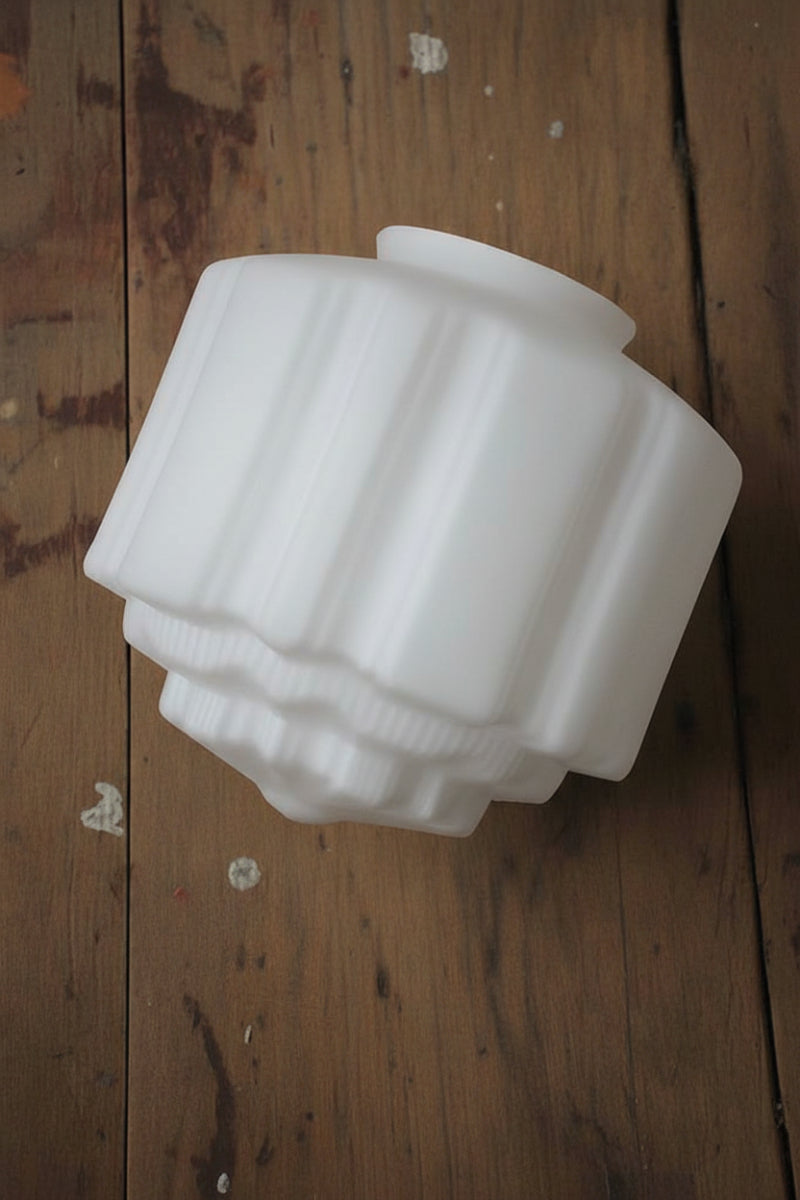 Opal deco shade on a timber bench