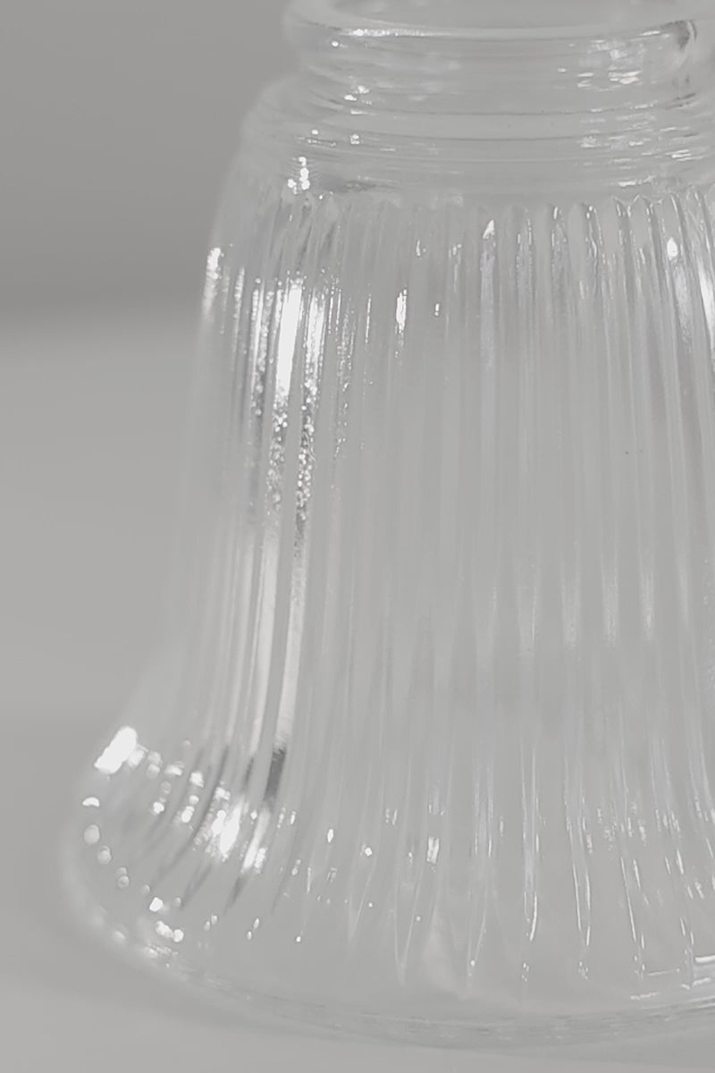 Video showcasing the clear glass shades ribbed detailing. 