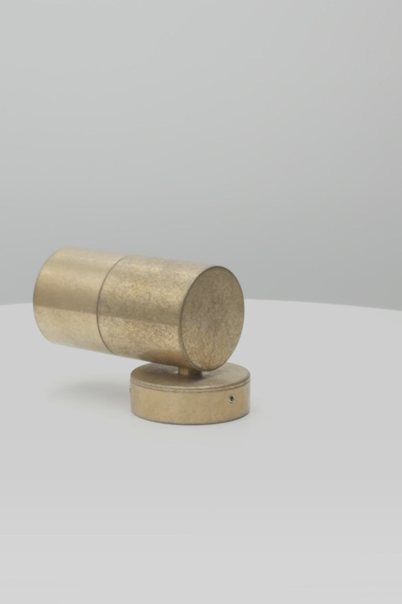 Video showcasing the single antique brass fixed spotlight. 