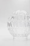 Video of the clear glass shade with gemetric vintage detailing