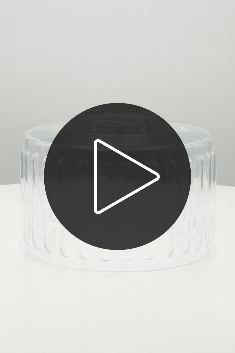 Video of the clear glass Capri shade showcasing the vertical fluting. 