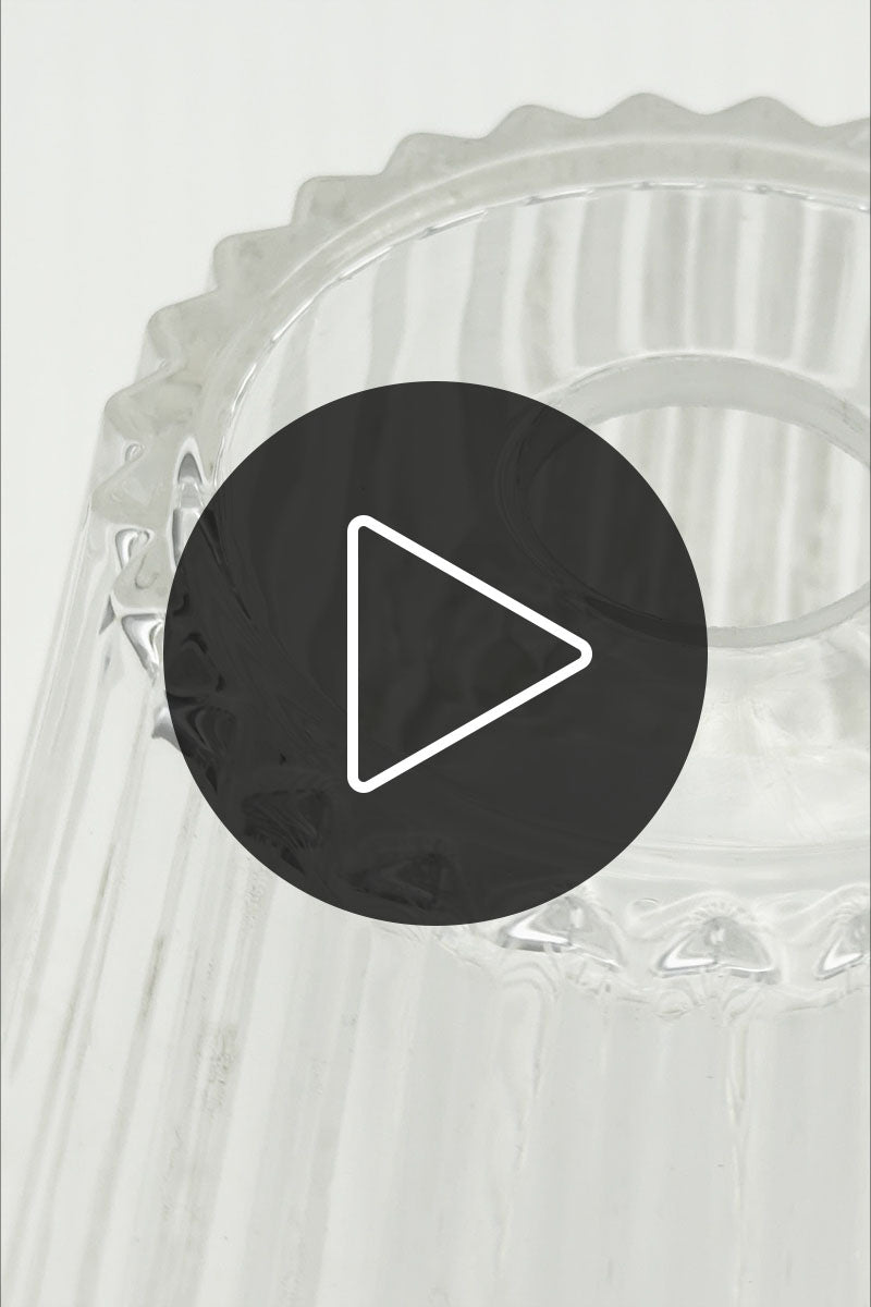 Video showcasing prismatic deetail on the Davis clear glass shade.