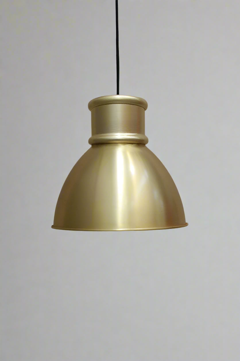 Bright brass shade with short gold cover