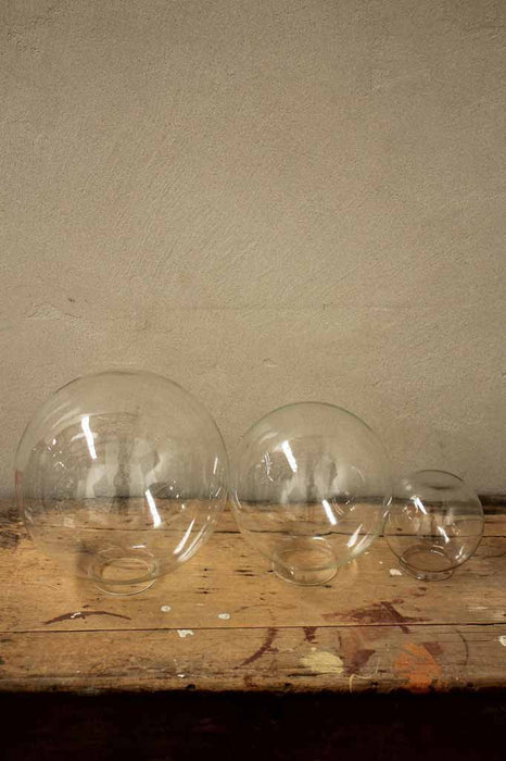 Clear glass shade in three sizes