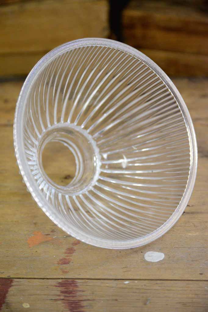 Clear holophane glass shade