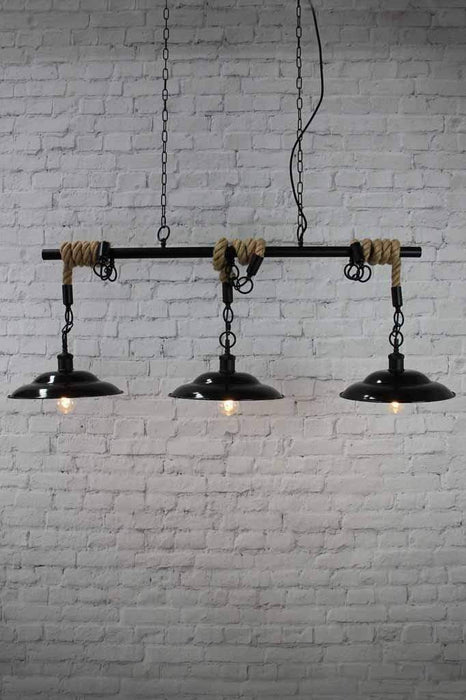 10 high pendant trio lighting chain cord rope suspension vintage lighting