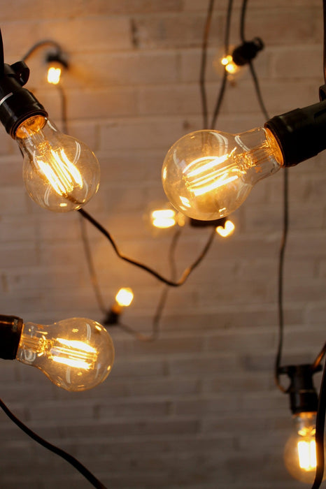 20 metre festoon string lights with led filament bulbs 1