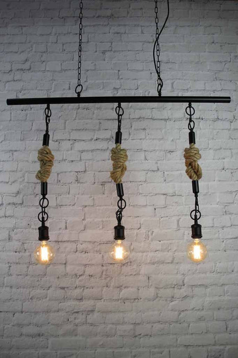 4 rustic modern farmhouse pendant lighting chain suspension braided cord rope