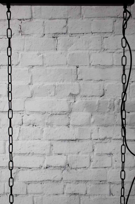 5 chain cord suspension matt black ceiling rose
