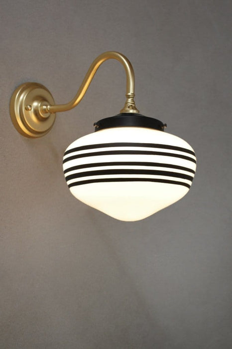5 stripe wall light with gold sconce