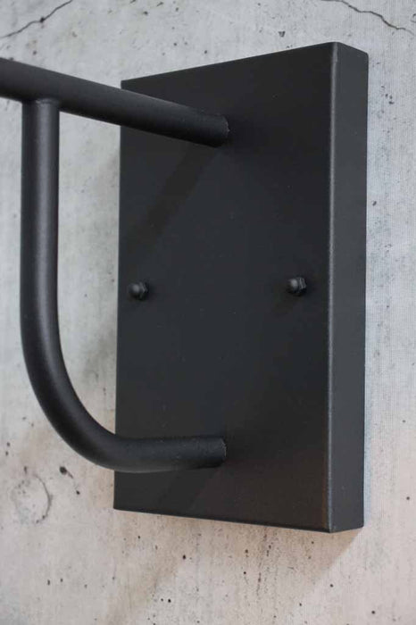 Matt black sleek steel wall mount plate vintage lighting australia
