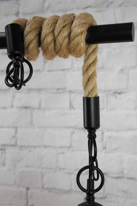 6 twisted rope cord pendant lighting wrapped suspension vintage
