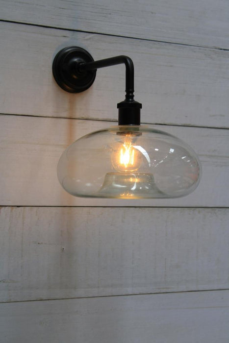 Oval wall light with 90 degree arm