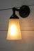 Acid frost glass wall light with straight arm sconce