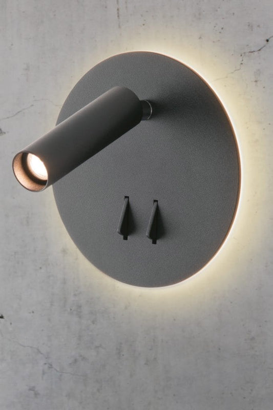 Black lit adjustable spotlight