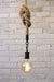 Anchor rope pendant light with x large edison light bulb