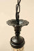 Antique style mottled bronze lampholder. multi light pendant. bronze and crystal pendant light
