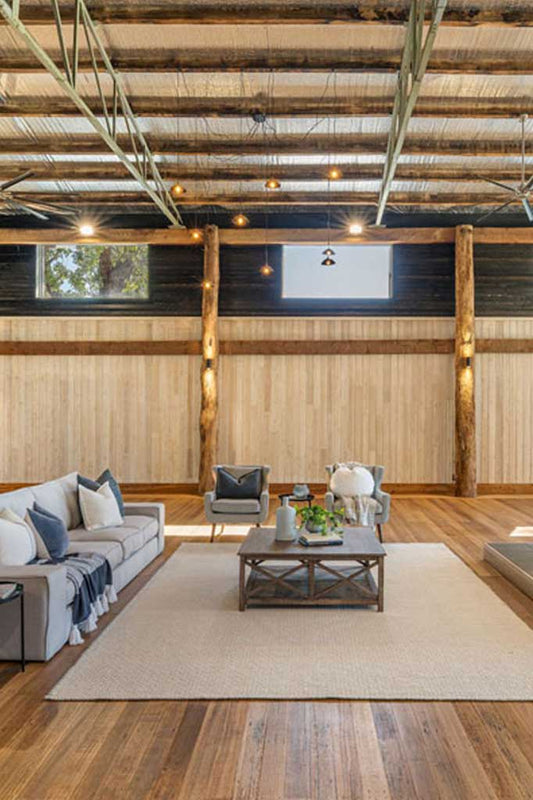 Chandelier with nine pendants hanging from celling.