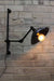 Bakelite swing arm wall lamp with led gls black bakelite shade